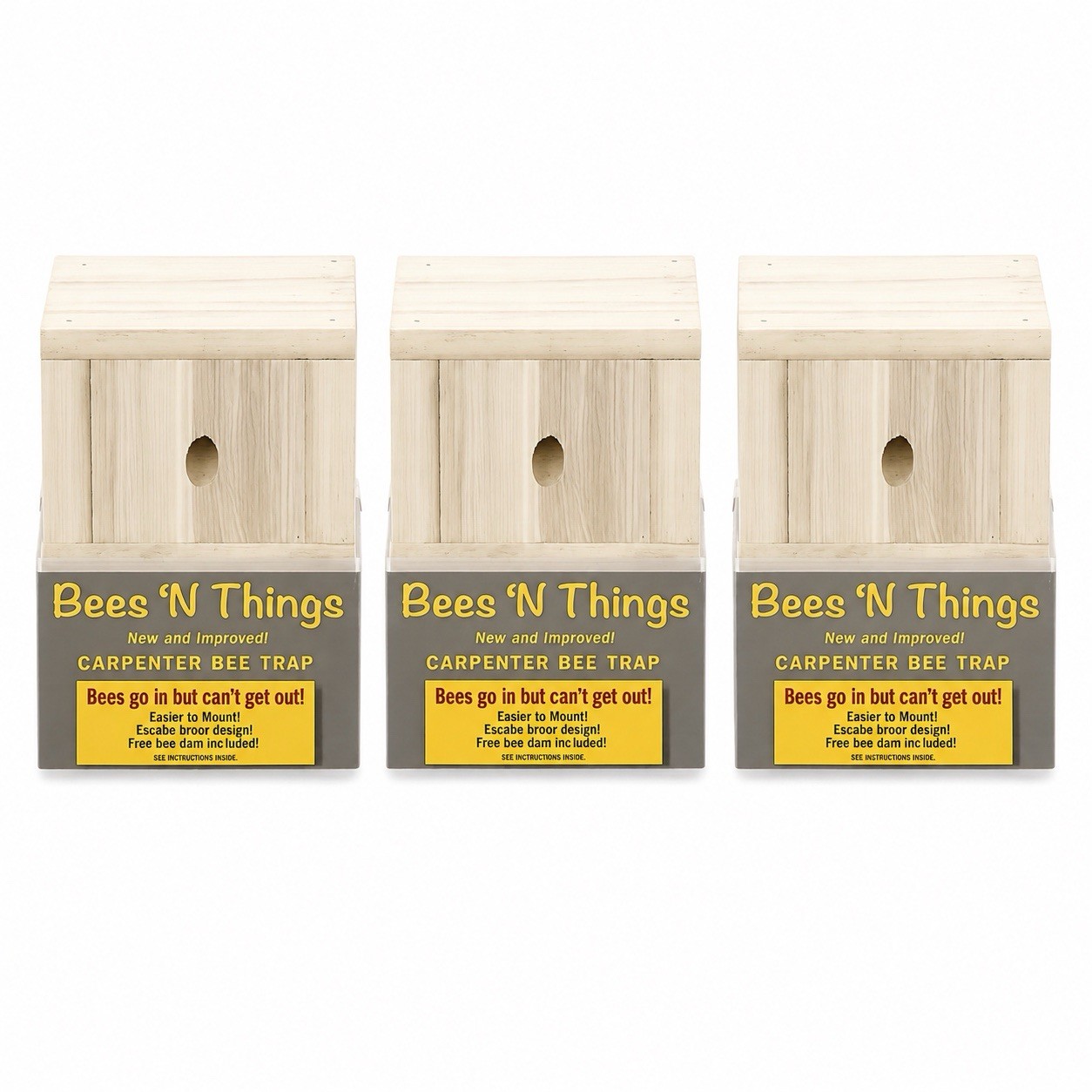 New Bees 'N Things Outdoor Carpenter Bee Traps - Lot of 3 gallery