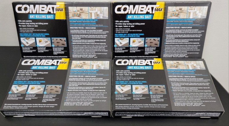 Combat Max Source Kill Ant Báit Killing Indoor Outdoor Lot of 12 - 6 Station Pac gallery