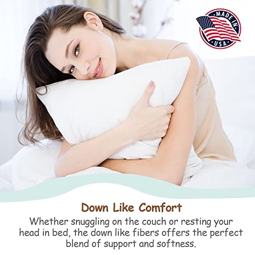 Pillowflex Synthetic Down Pillow Insert - 12x16 Down Alternative Pillow, Lumbar gallery
