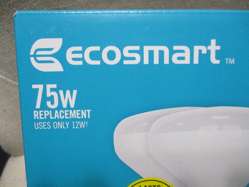 (2-PACK) Ecosmart 75W Equivalent LED Dimmable Bright White BR40 Light Bulbs NEW gallery