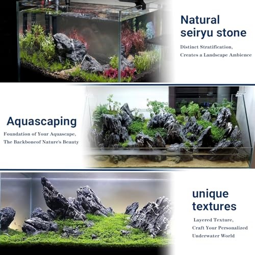 Seiryu Stone Aquarium Rocks Natural Hardscape 5lb gallery