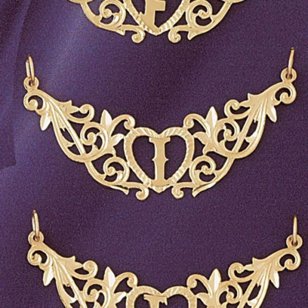 Initial I Heart Charm Pendant 14k Gold (1 Gram) gallery