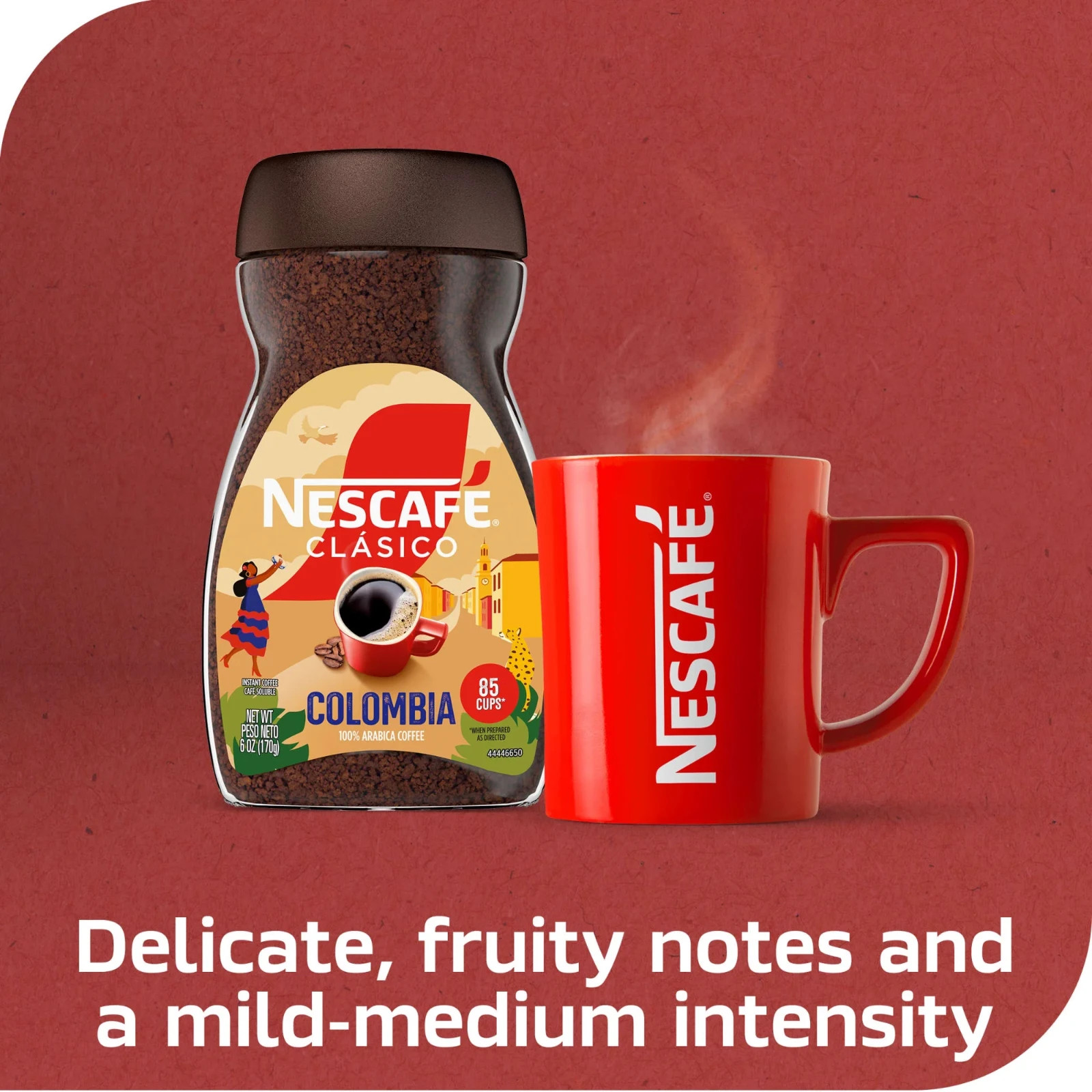 Nescafe Clasico Colombia Medium Roast Instant Coffee, 6 oz gallery