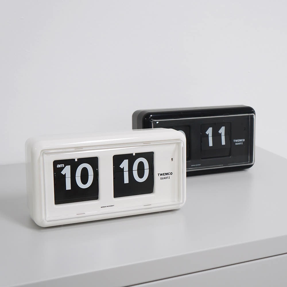 TWEMCO QT-30 Classic Retro Flip Clock in 7 Colors – German Quartz Movement gallery
