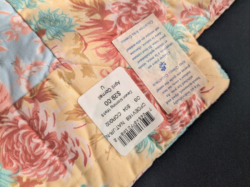 April Cornell Throw Pillow Shams "Devon Morning" 16x16 NWT Blue, Yellow, Red #2 gallery
