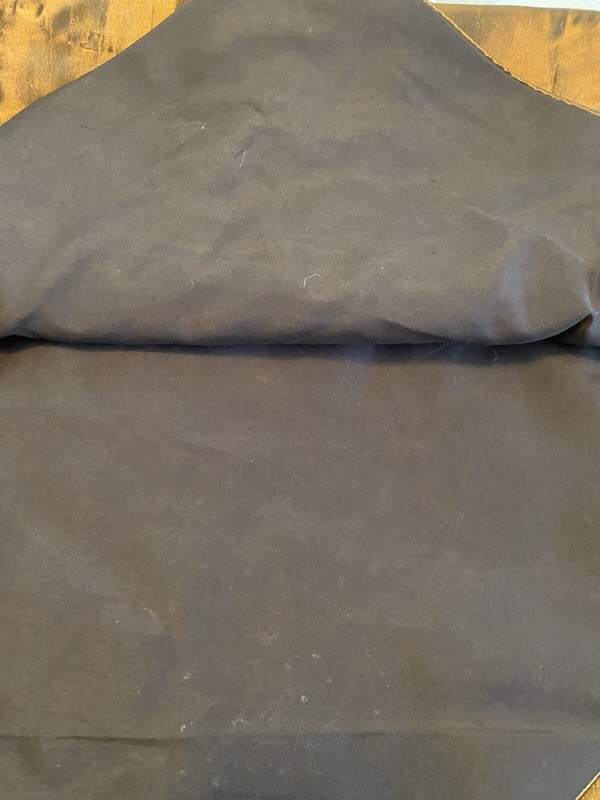 Table Runner Brown Satin W/embroidered Tree And Beads 13x72. Set Of 2 gallery