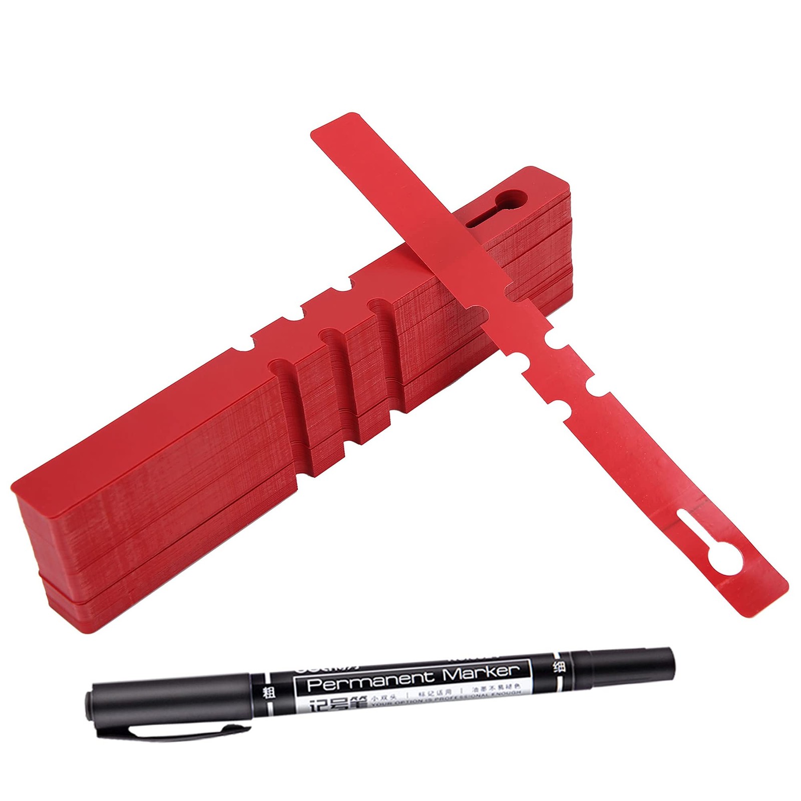 200 Pcs Red Plastic Plant Tags With A Marker Pen Wrap Around Hanging Tree Tags N gallery