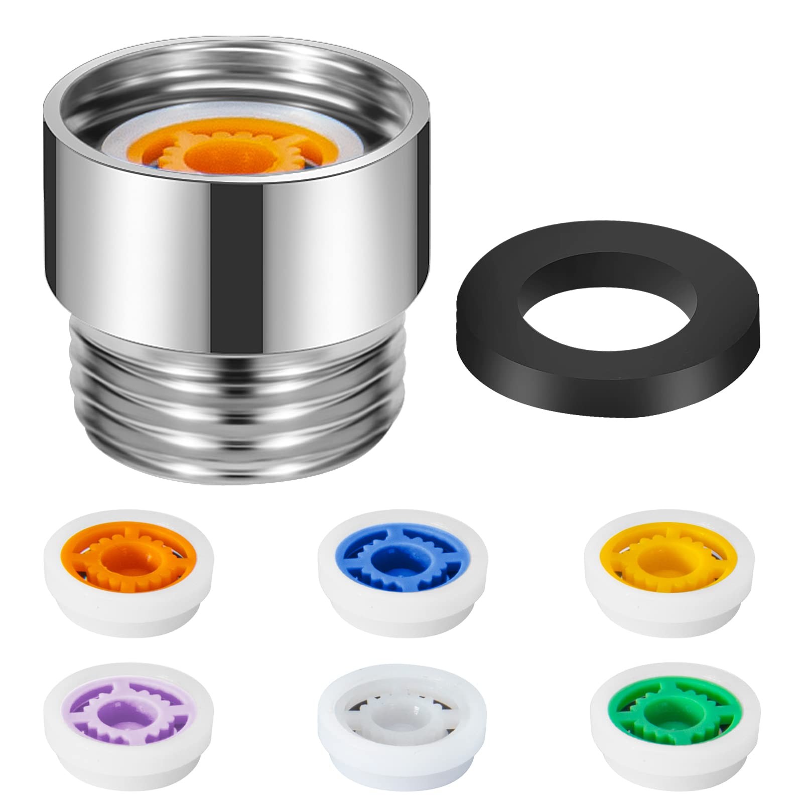 7 Shower Flow Reducer Limiter Set, Water Flow Saver Adapter: Flow Reducer Lim... gallery