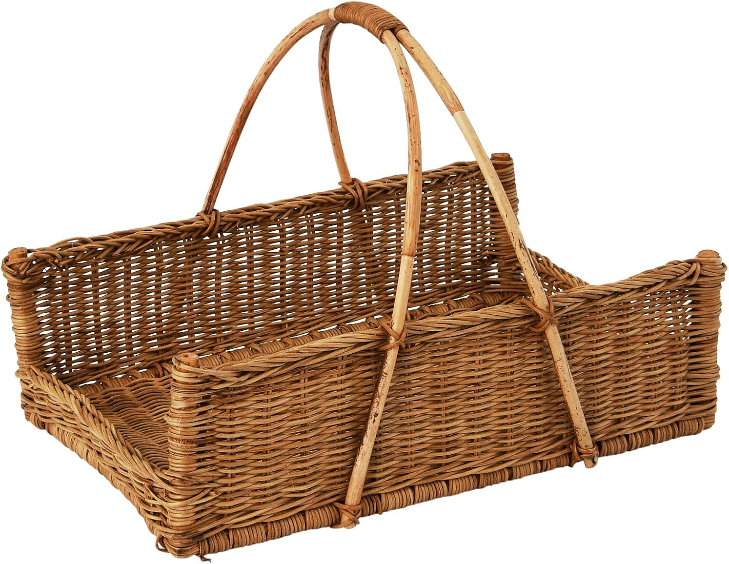Creative Co-Op Decorative Handwoven Rattan Hanging Basket, Natural gallery