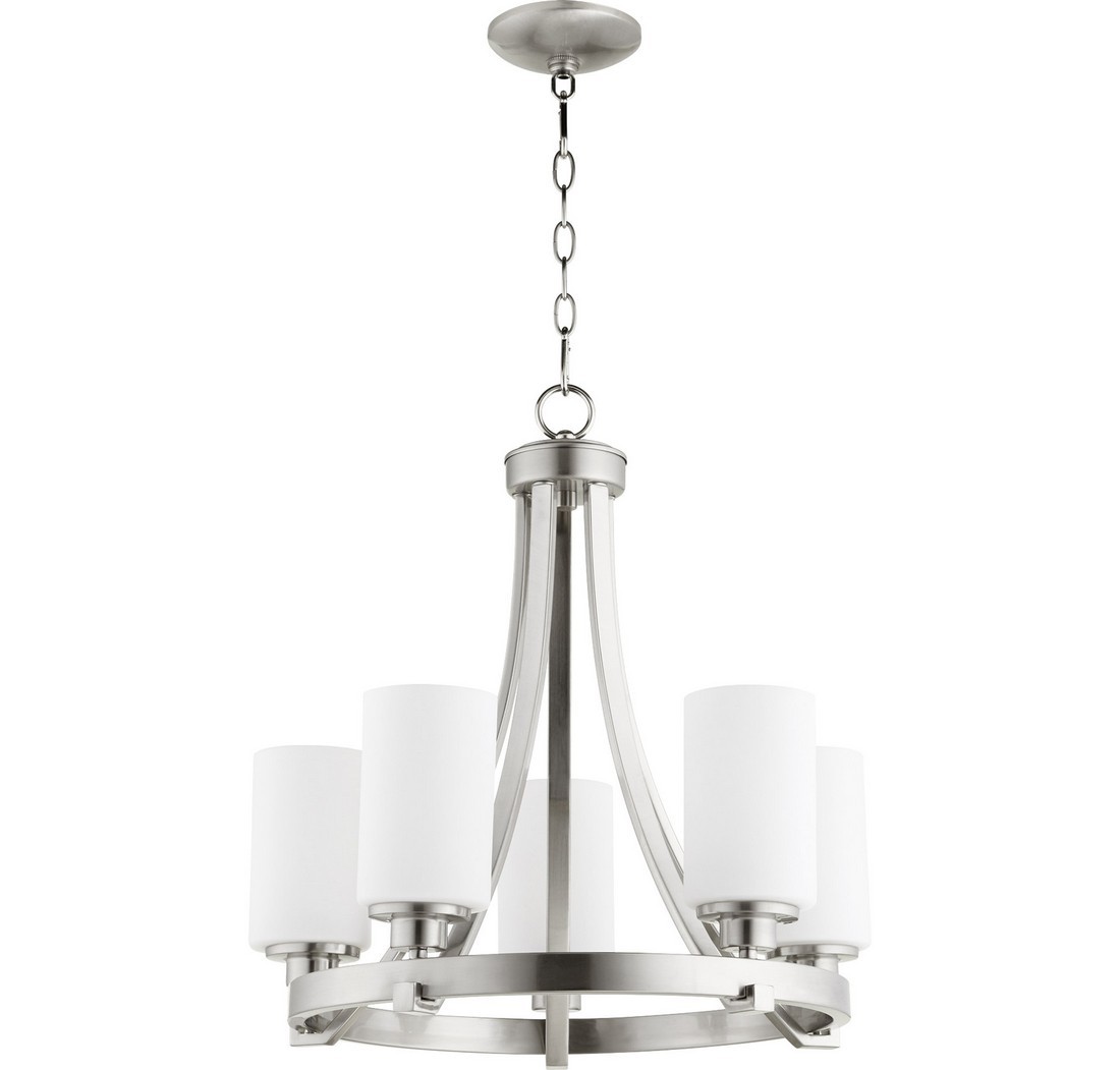 Quorum 6207-5-65 Lancaster 21" 5-Light Chandelier in Satin Nickel gallery