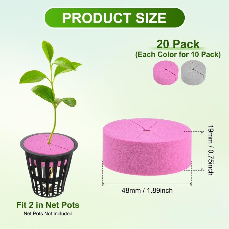 20-Pack Cloning Collars Inserts, Hydroponics Sponge Systems Cloning DIY Foam ... gallery