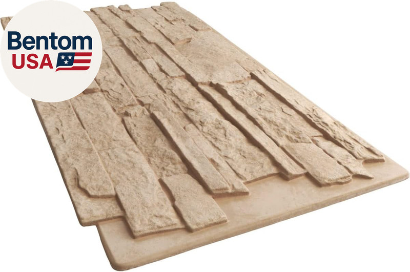 Everstone Acadia Ledge Faux Stone Panel, 49"W X 25 1/2"H X 1 1/4"D, Ocean Floor gallery