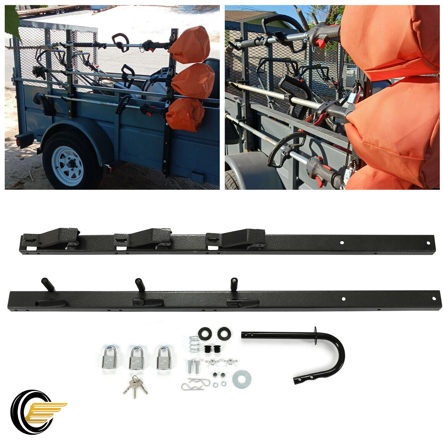 3 Place Weeder Trimmer Trailer Racks For OPEN Free Trimmer Line Holder gallery