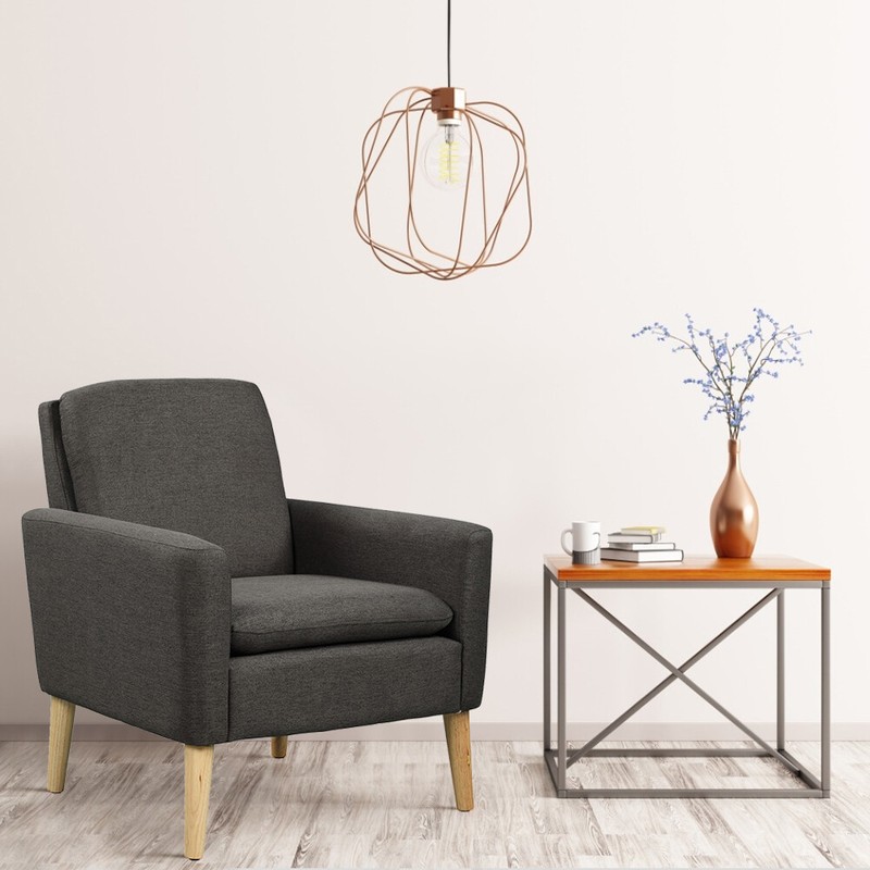 Accent ArmChairs Single Sofa Upholstered Fabric Arm Chair Living Room Furniture gallery
