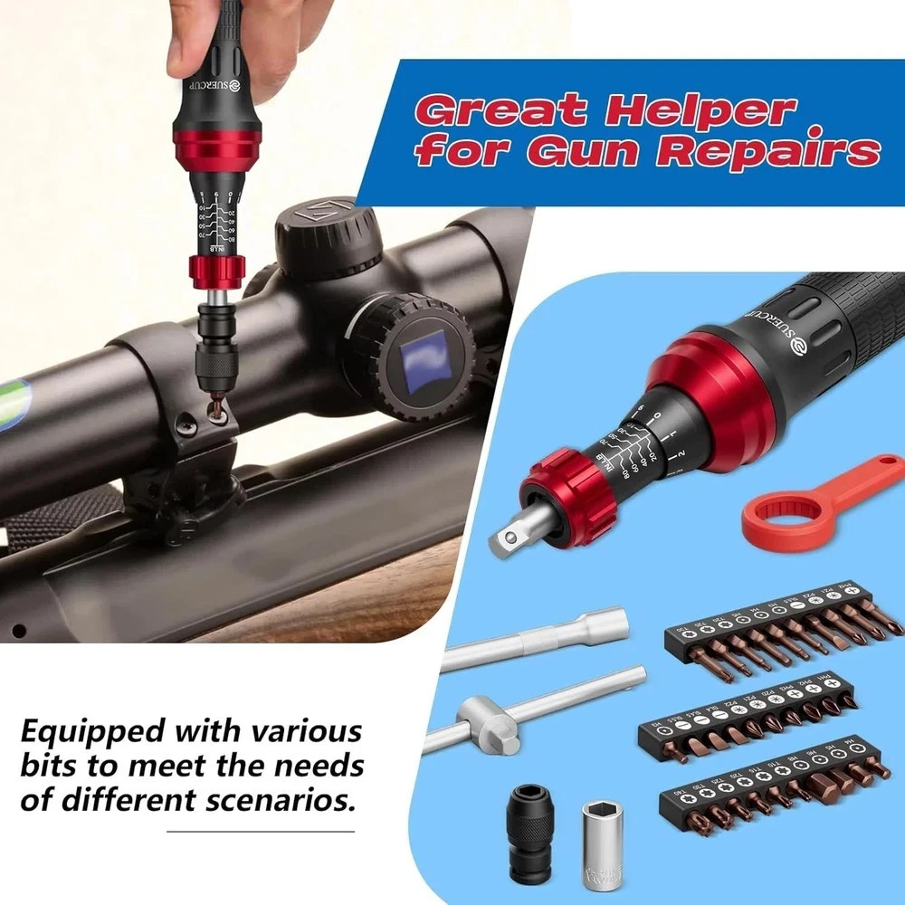 1/4" 10-80In.Lb Torque Screwdriver 36 PCS Set with T-Bar, Hex, Torx, and Phillip gallery