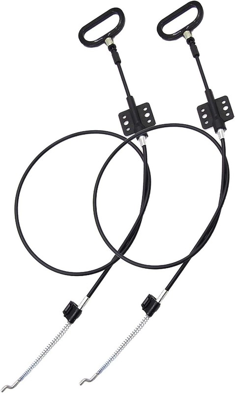 2 Universal Recliner Release Cables with D-Ring Pull Handle, 4.75" Length gallery