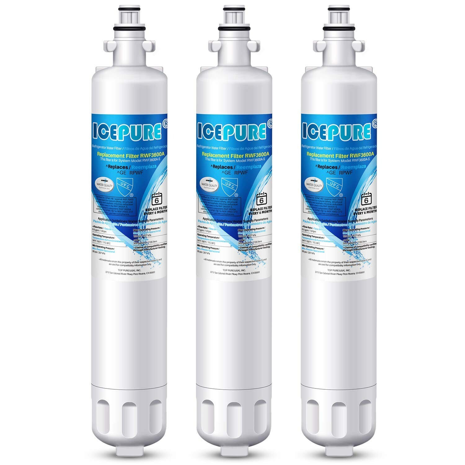 Refrigerator Water Filter Replacement For GE RPWF(𝐍𝐎𝐓 𝐑𝐏𝐖𝐅𝐄), RWF3600A gallery