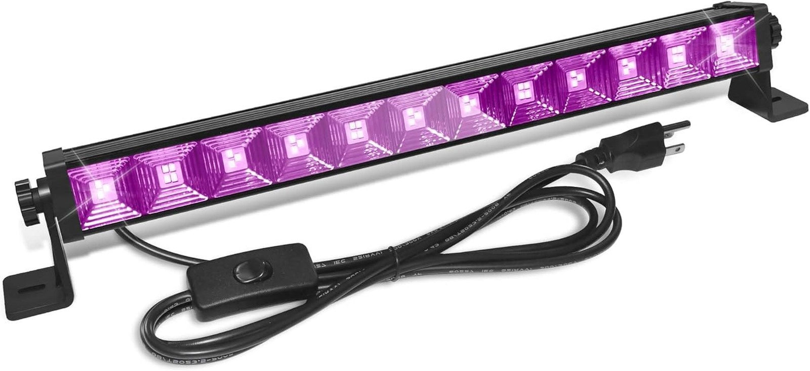40W LED Black Light Bar with Plug, Switch, 6.5Ft Cord - 1 Pack gallery
