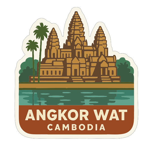 Angkor Wat Cambodia Sticker Decal Vinyl Die-Cut Symbolic Landmark Design gallery