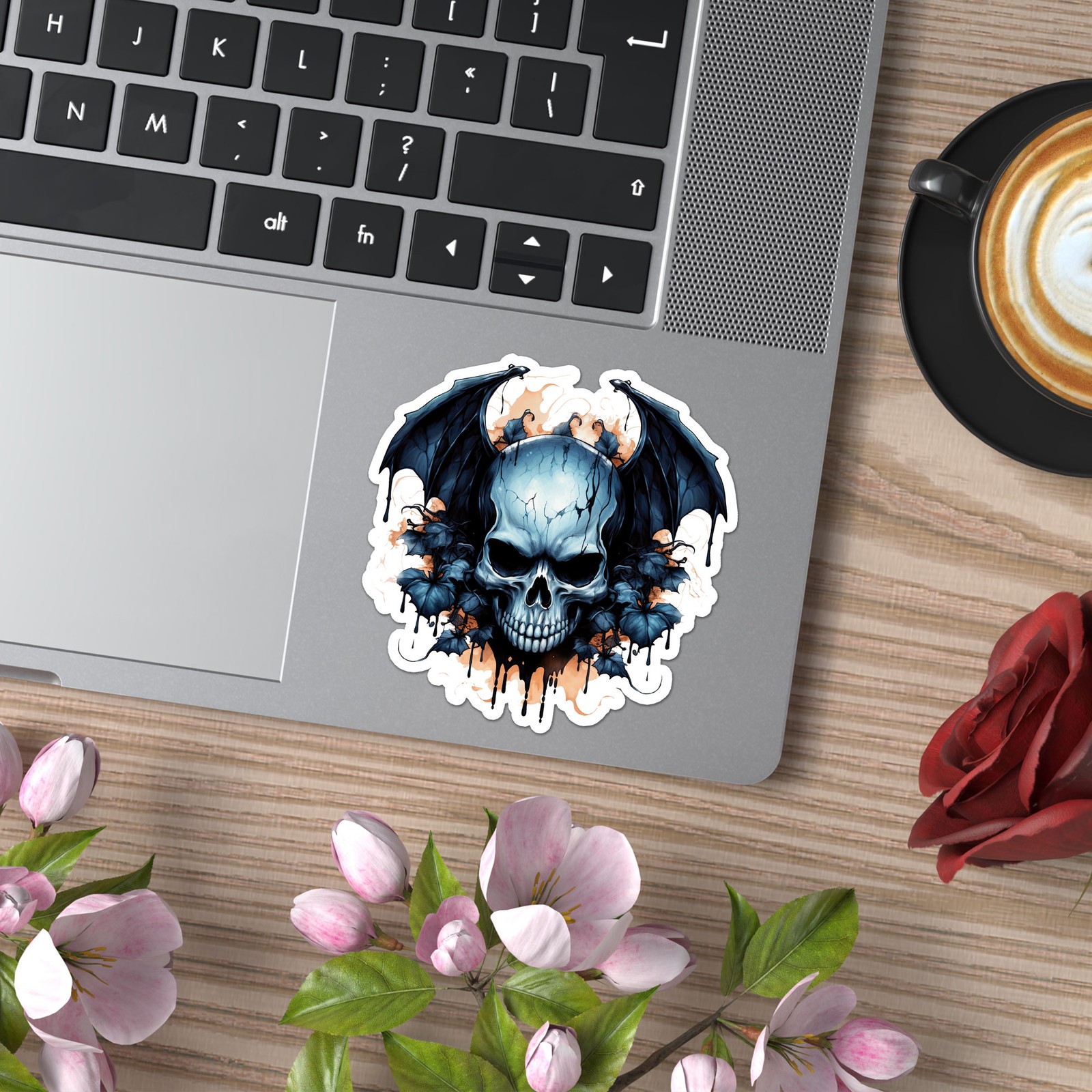 Skull Bat Wings - Vinyl Decal Sticker - Car Window Laptop - ebn11137 gallery
