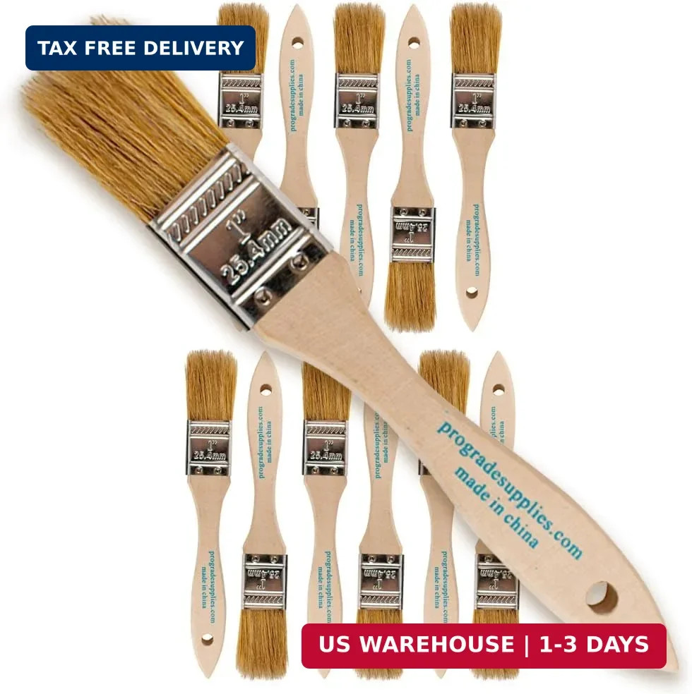 Pro Grade 1" Chip Brushes - Disposable Paint Brushes (12 Pack) DIY Pack for Touc gallery