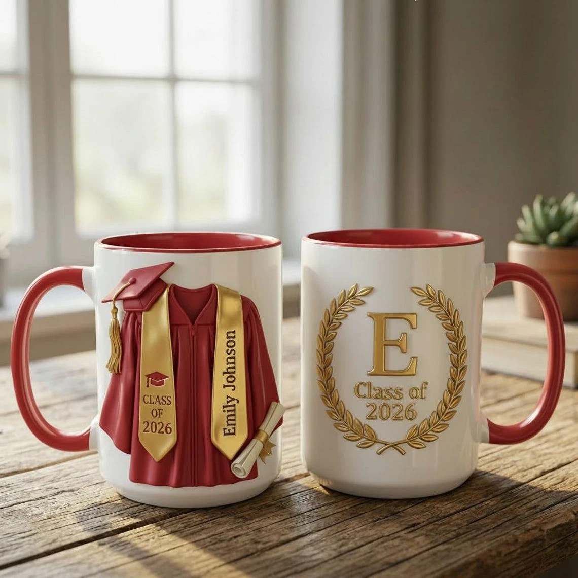 Personalized Graduation 3D Effect Mug – College Graduate Gift Coffee Cup gallery