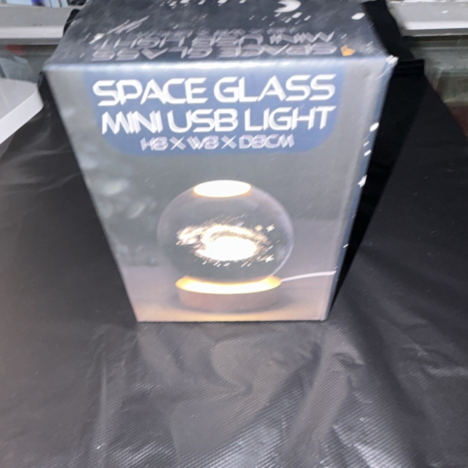 CDS Space Glass Mini USB Powered Night Light, Black, 8cm, CE Marking gallery
