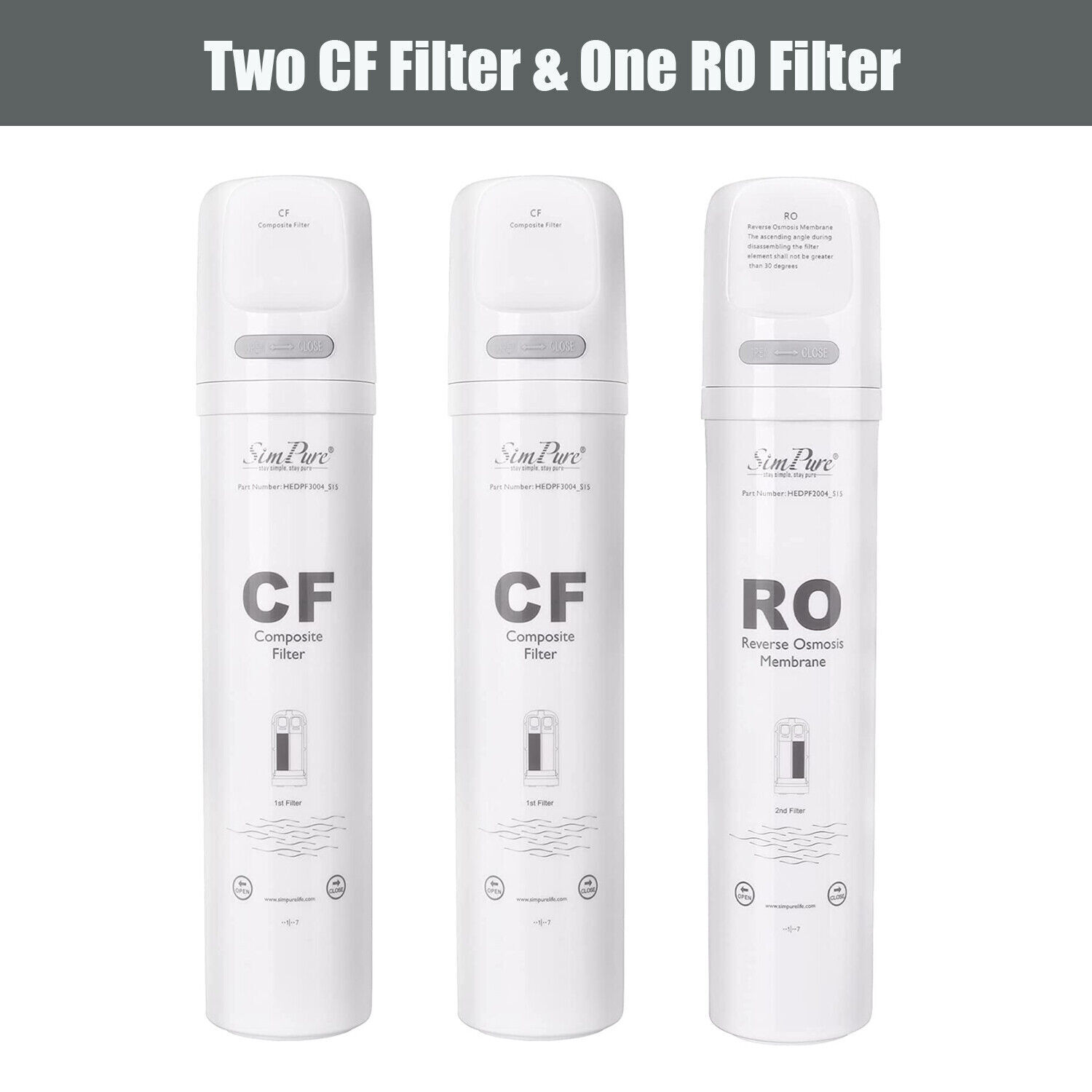 SimPure CF RO Water Filter Replace Cartridge For WP1 UV Reverse Osmosis System gallery