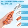 2-Pack Telescopic Handheld Flagpoles, 5.2ft/1.6m Stainless Steel Poles [Orange] gallery