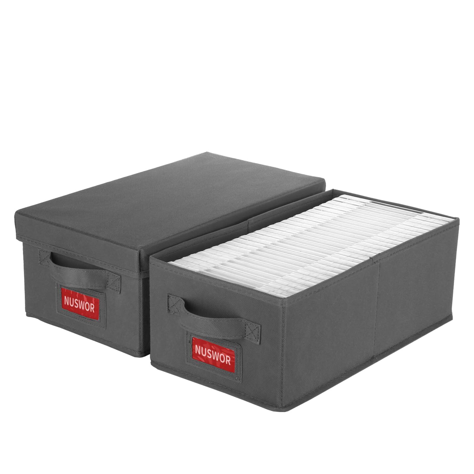 DVD Storage Box - Perfect DVD Case Storage Solution Stackable DVD Organizer w... gallery
