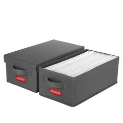 DVD Storage Box – Perfect DVD Case Storage Solution Stackable DVD Organizer w…