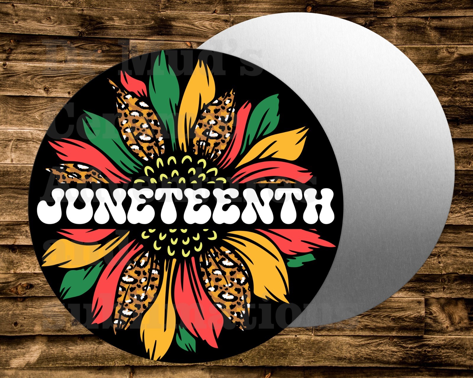 Metal Round Sign JUNETEENTH Wreath Crafts & miniatures gallery