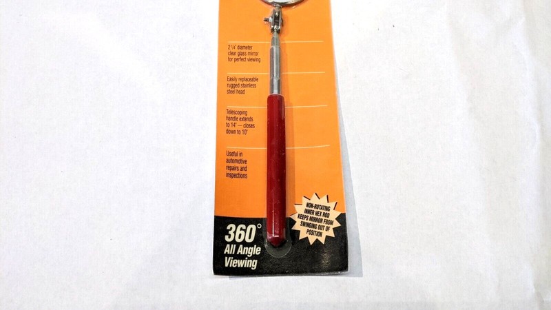 Ullman C-2 Telescoping Inspection Mirror 2-1/4" Diameter 10-14" Length BOX OF 12 gallery