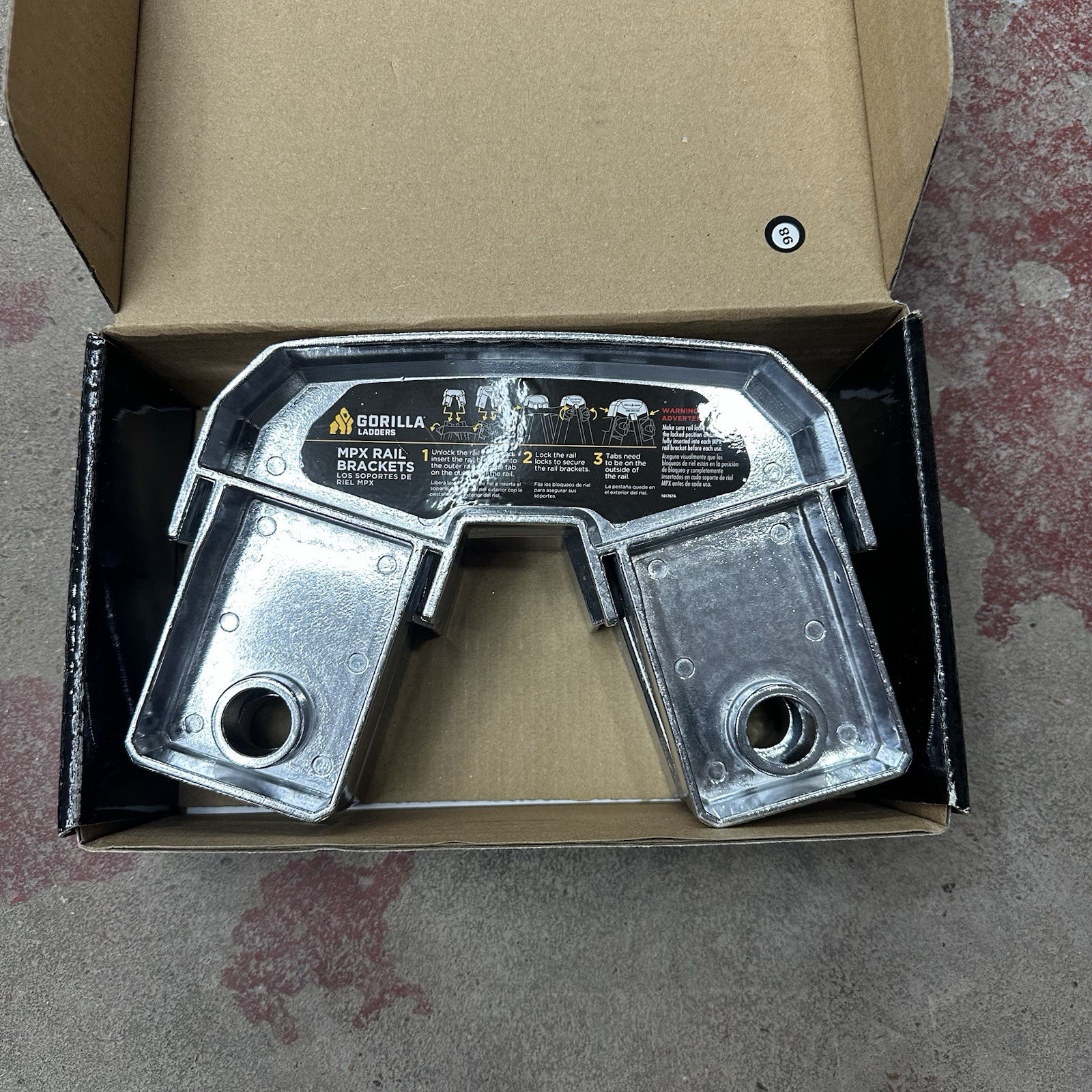 Gorilla Ladders Rail Brackets Lightweight Aluminum Construction 2-Sturdy Trestle gallery