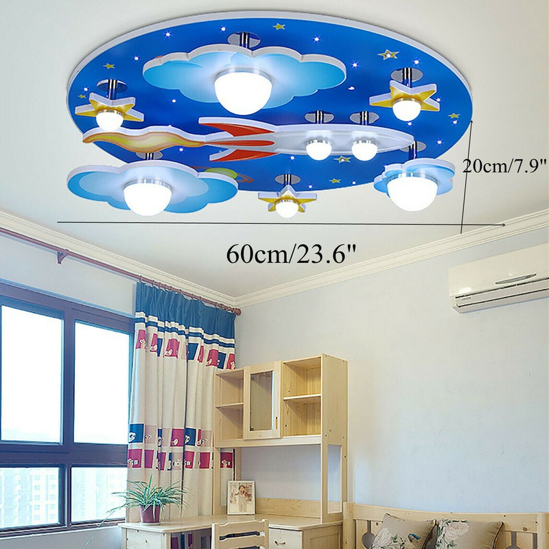 Star Rocket LED Flush Mount Ceiling Light Modern Bedroom Kids Room Lamp Fixture gallery