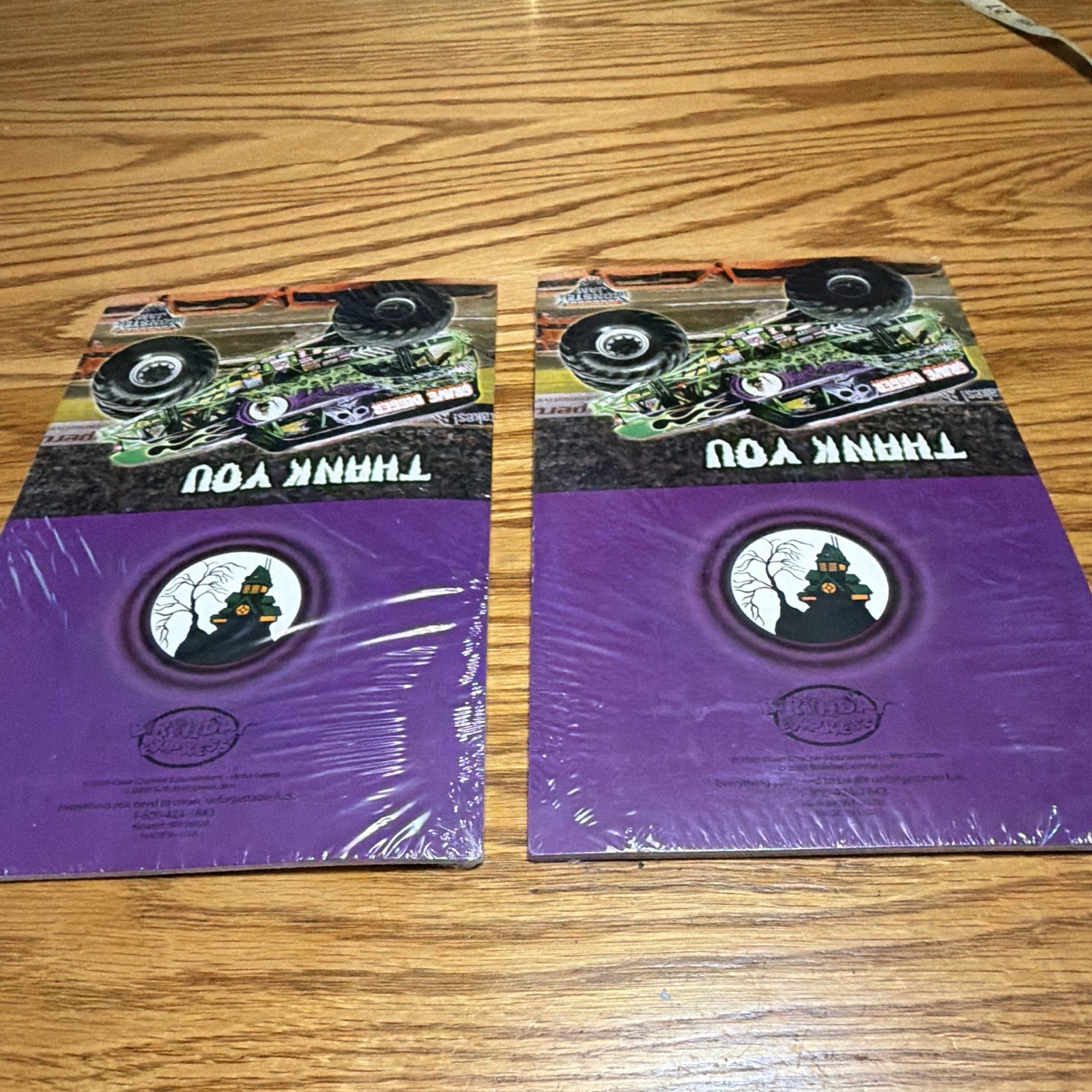 Birthday Monster Jam Grave Digger Thank You Cards w/ Envelopes Purple 8 Each gallery