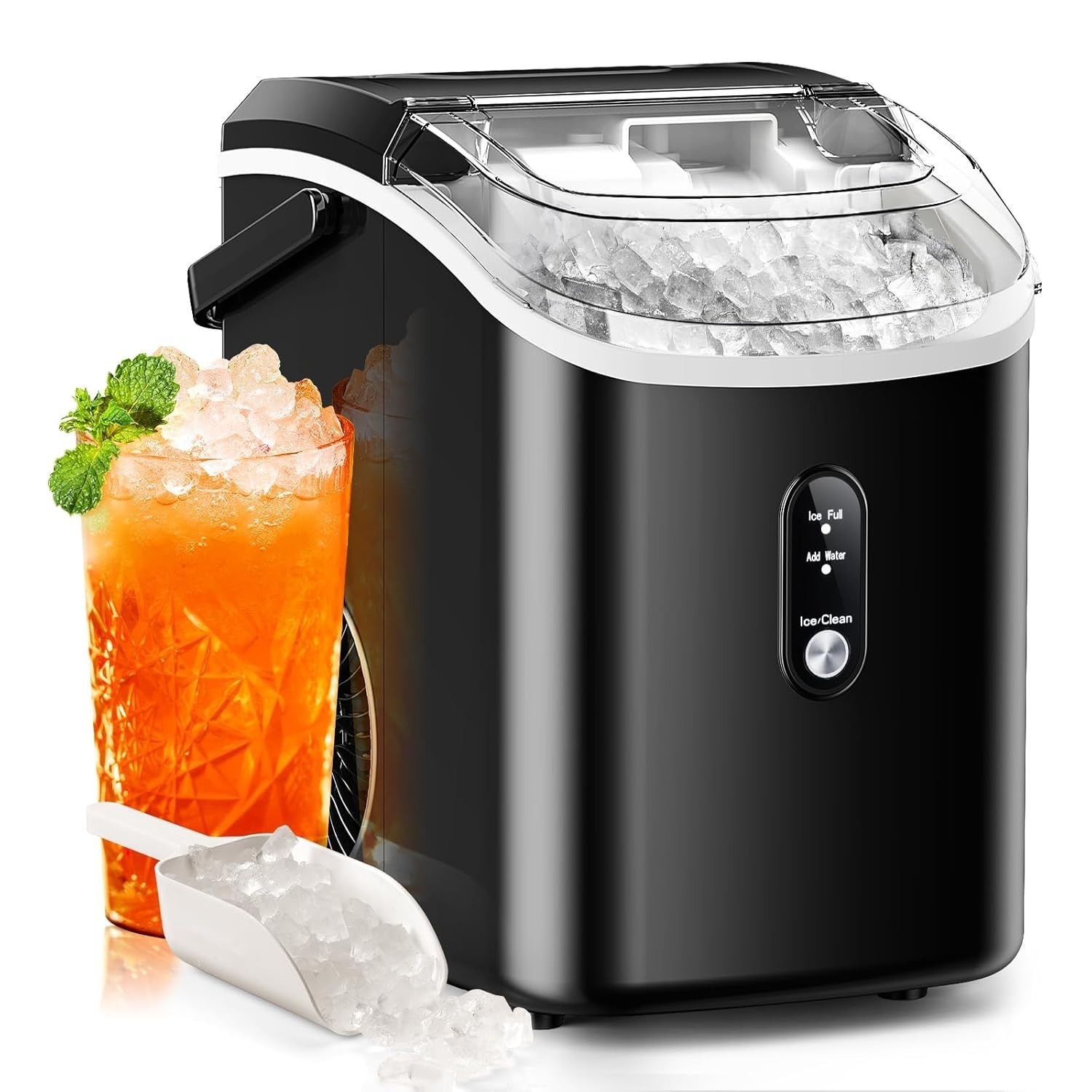 Ice Maker Countertop, 35.5Lbs/24Hrs Chewable Sonic Ice Machine gallery
