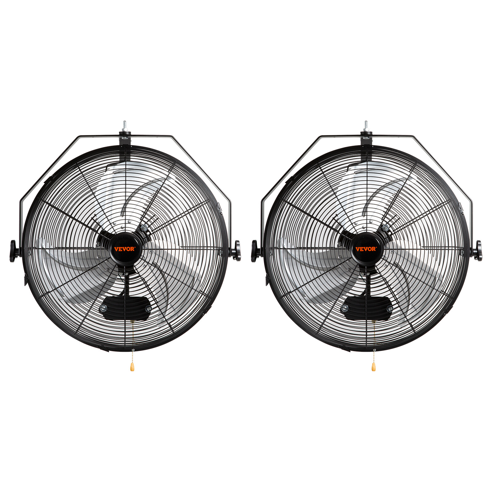 VEVOR 2PCS 18'' Industrial Wall Mount Fan Metal Fan 3 Speed Ventilation Shop Fan gallery