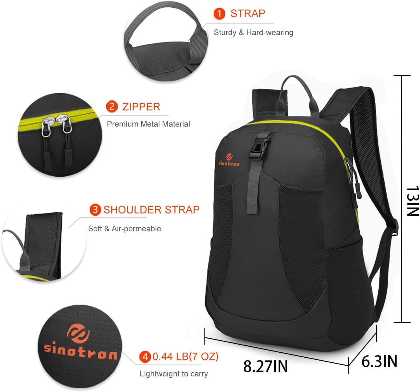 22L Lightweight Packable Hiking Backpack, Small Hiking Backpack Day Pack for Wom 2