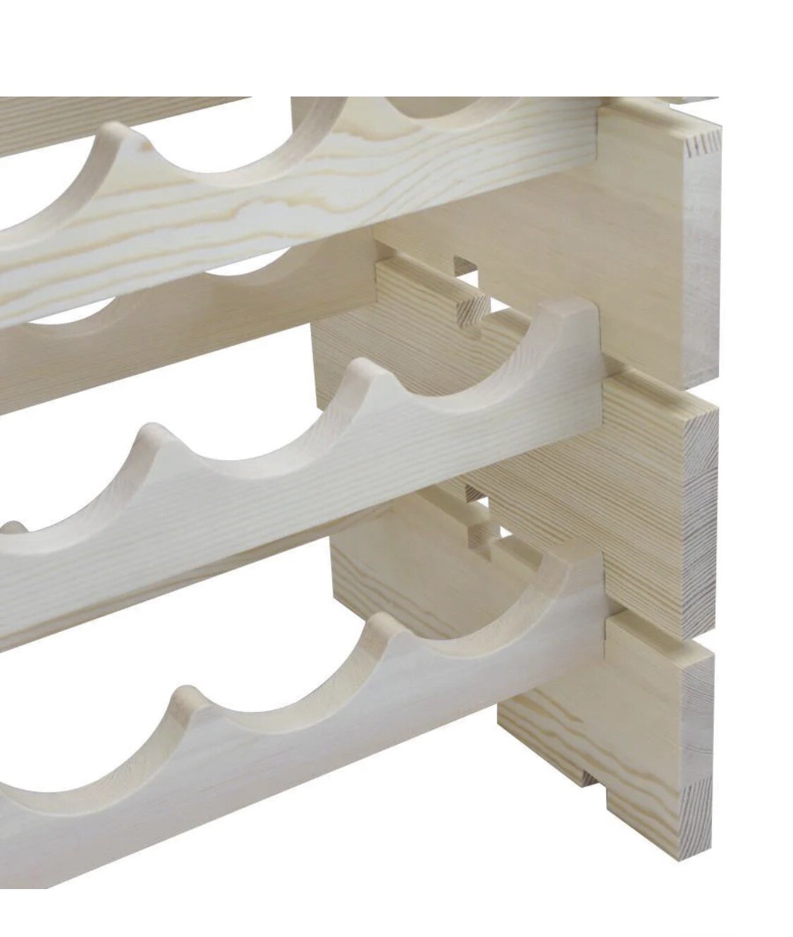 ZENY 72 Bottles Holder Wine Rack Stackable Storage - Pinewood gallery