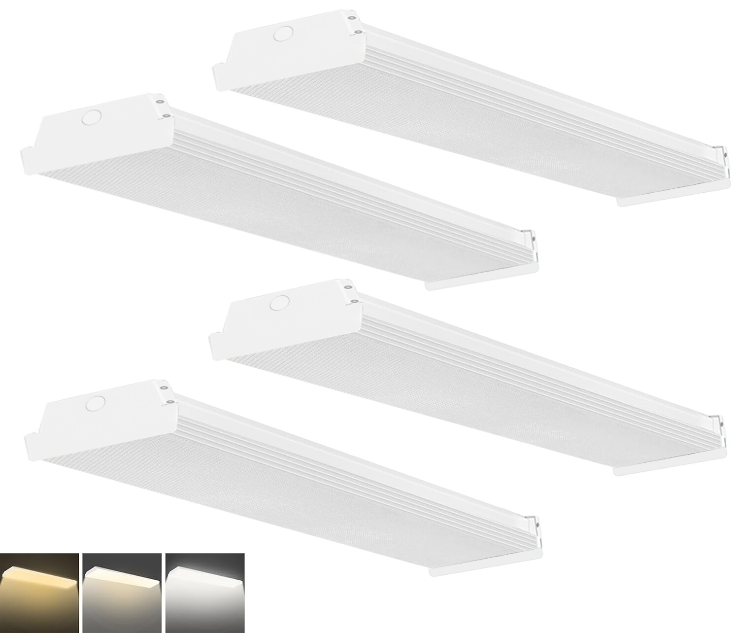 4FT LED Wraparound Light 40W LED Office Lights, 6000lm, 3500K/4000K/5000K White gallery
