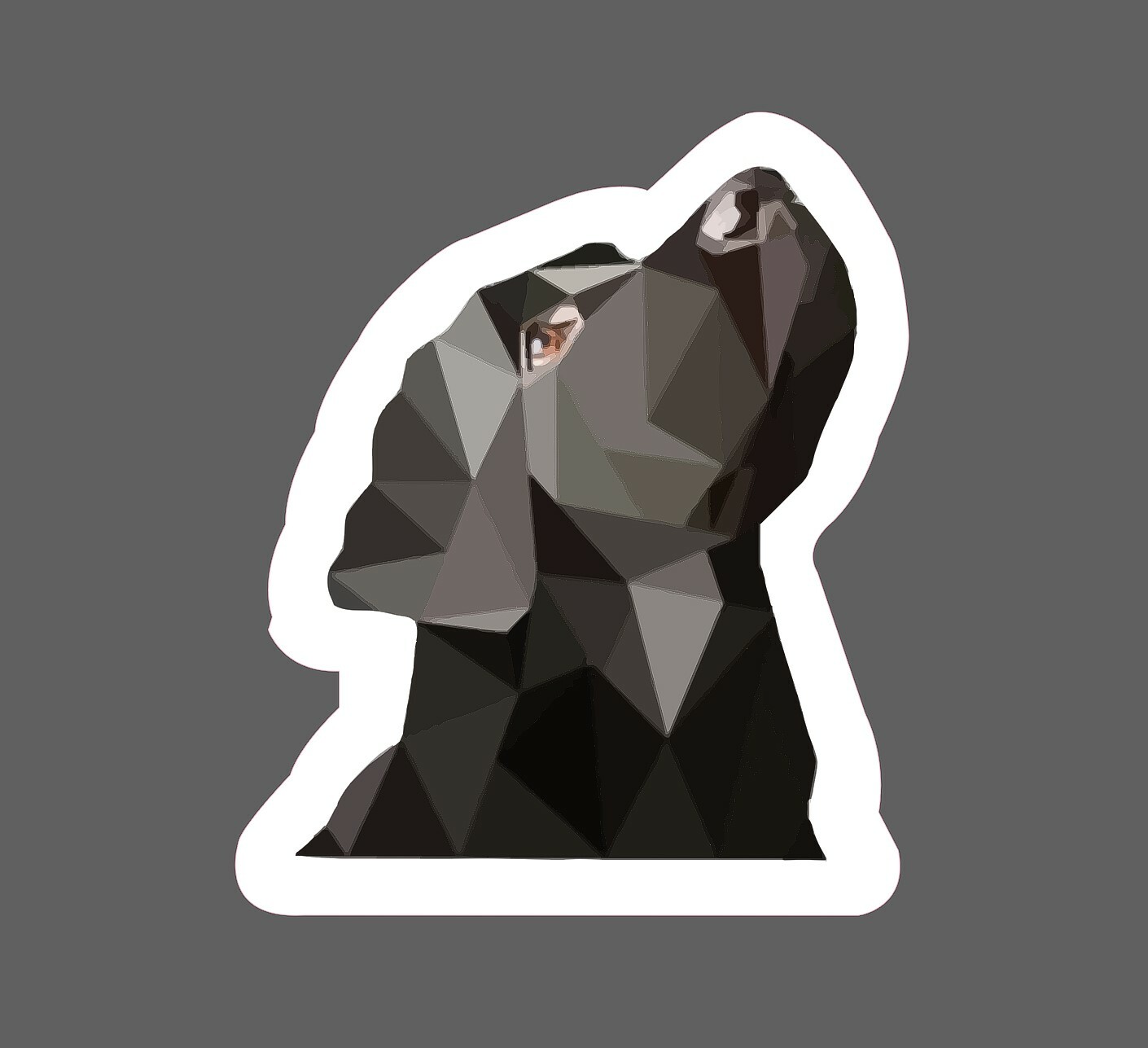 Black Lab Sticker Dog Geometric Waterproof - Buy Any 4 For $1.75 Each Storewide! gallery