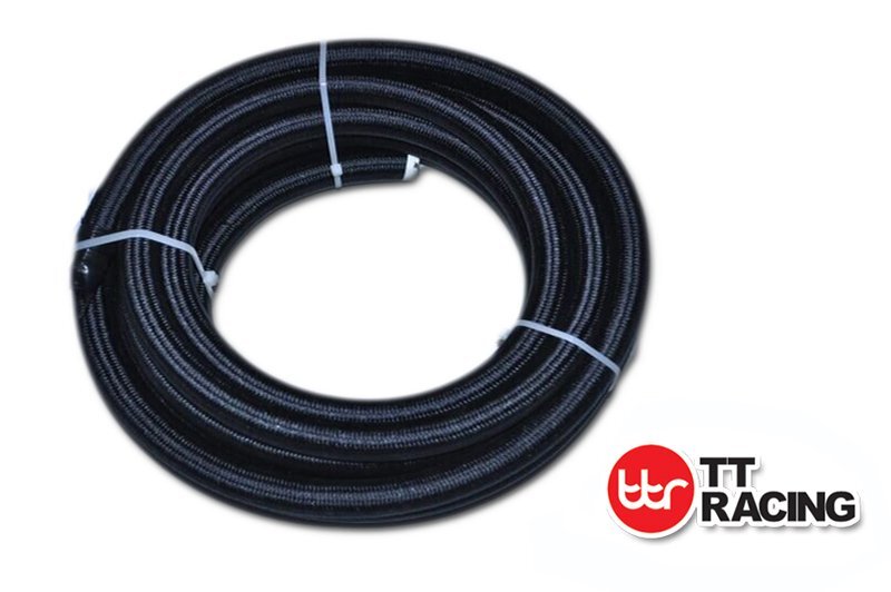 AN8 Car Racing Black Nylon Braided Teflon PTFE Fuel E85 Ethanol Hose 20ft gallery