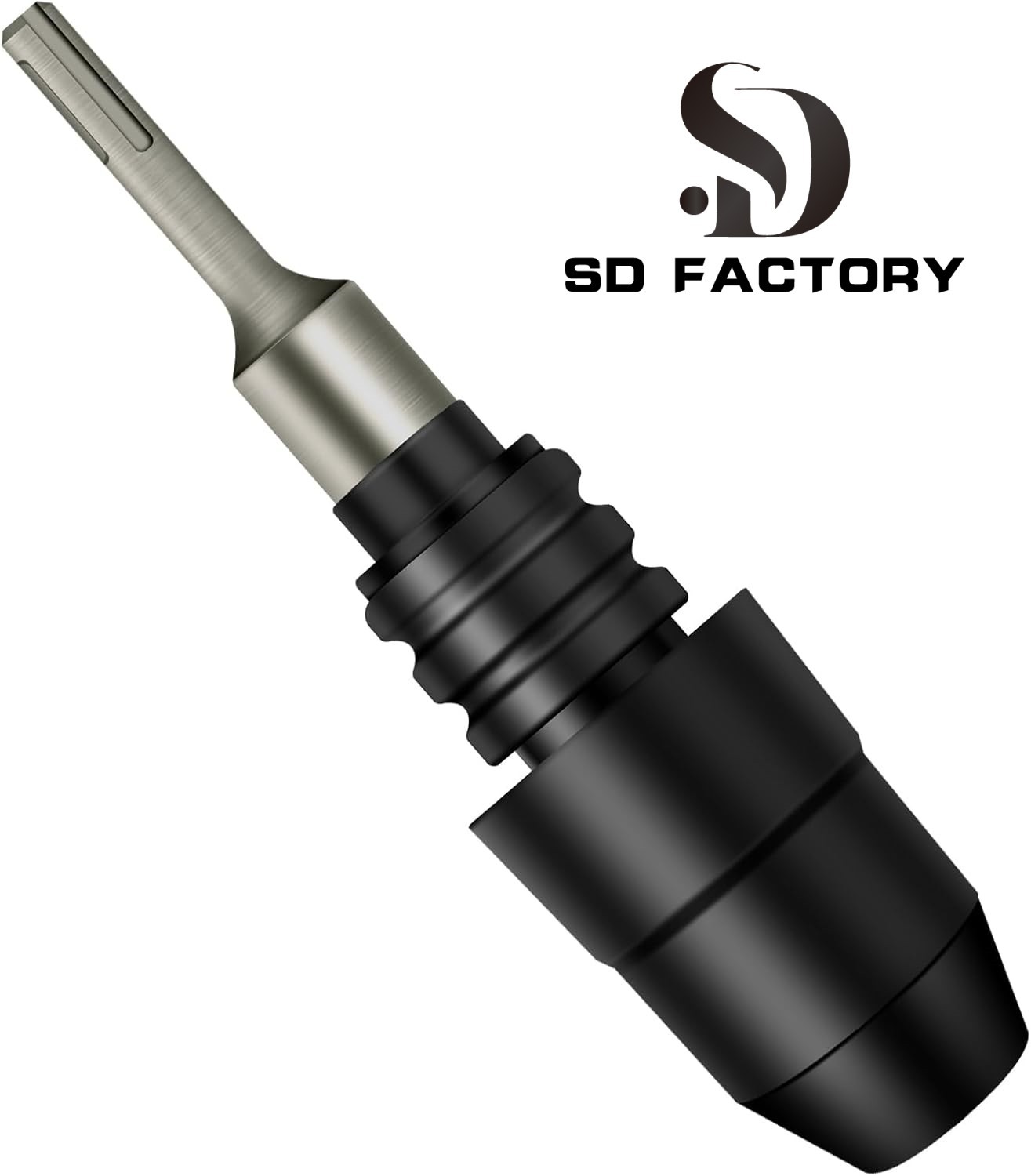 SDS-Plus to SDS-Max Adapter for Rotary Hammers - 8-1/4 Inches Long Black Alloy gallery