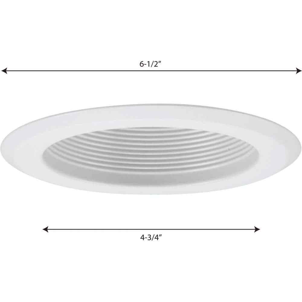 Progress Lighting 5 in. PAR30 Satin White Step Baffle Recessed Trim gallery