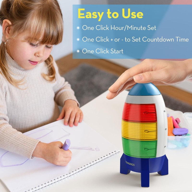 Ted Kangaroo Blast Off Visual Timer for Kids with Audio Rocket Countdown! gallery
