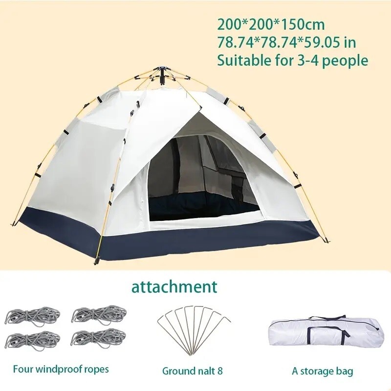 Pop Up Tent Instant Setup Camping Tent Foldable Outdoor Shelter 2-4 Person Tent gallery