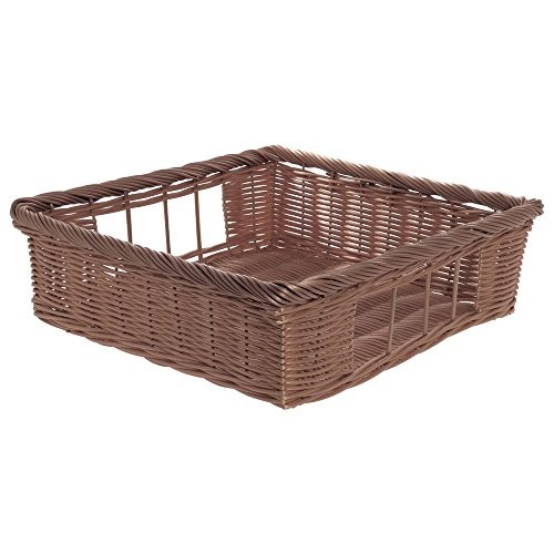 HUBERT Storage Basket Square Dark Brown - 18"L x 18"W x 5 1/2"H gallery
