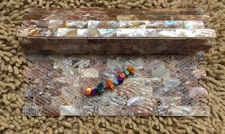 11PCS Brick Strip Symphony Colorful Shell Mosaic Tile Mother of Pearl Kitchen gallery
