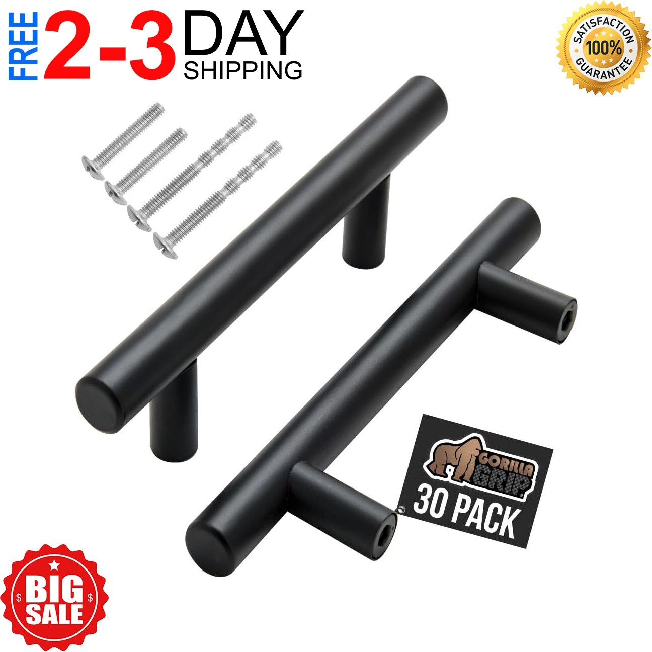 30 Pack 5 Inch Kitchen Cabinet Handles Matte Black Cabinet Pulls Black Drawer.. gallery